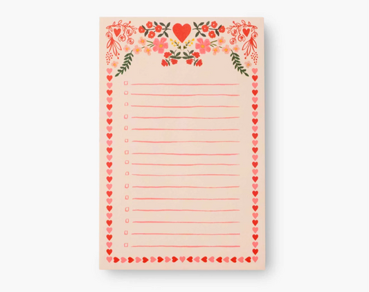 Juliet checklist notepad