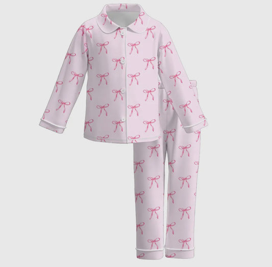 Pink Bow Pajama Set